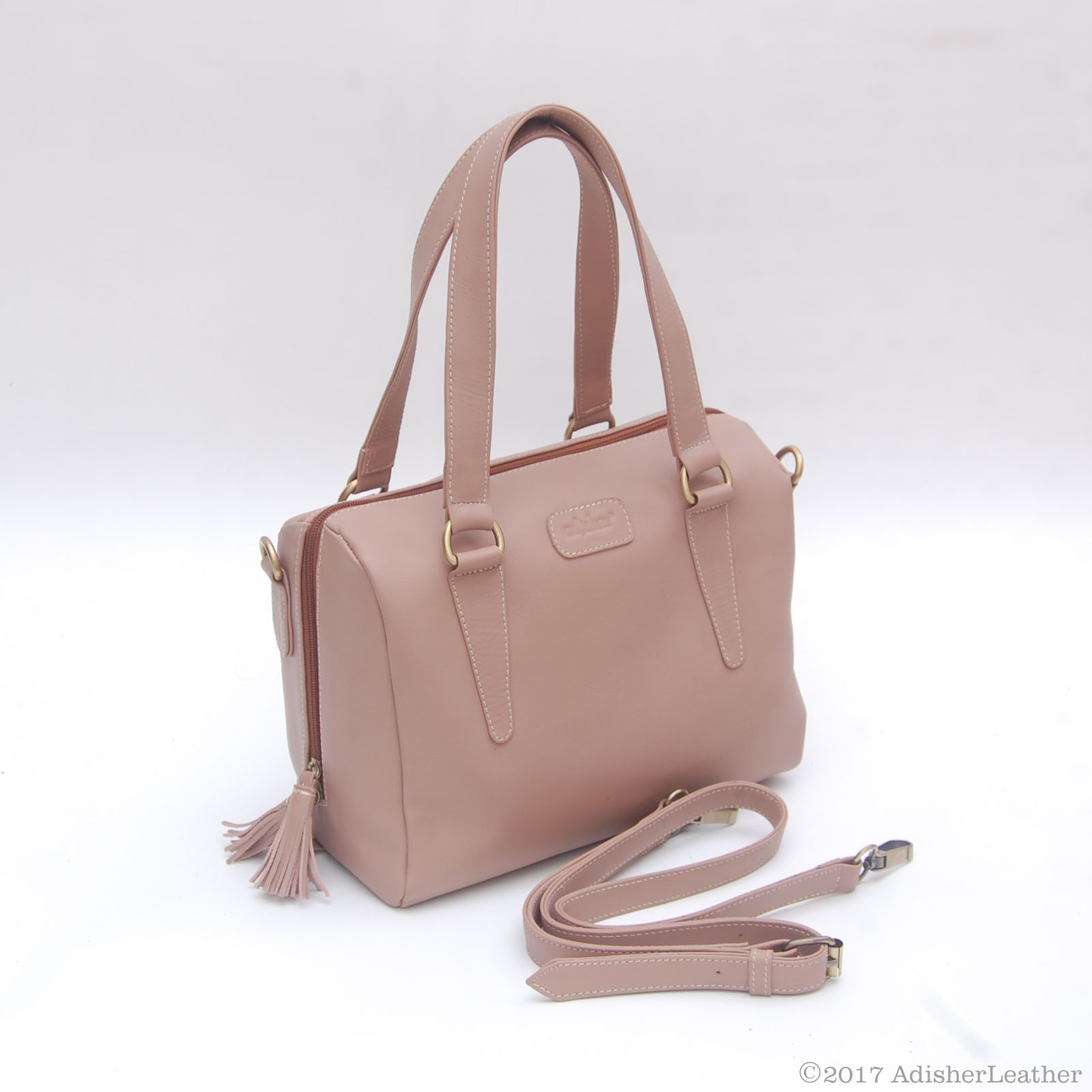 DRUPADI bag in Beige Leather – Adisher Leather